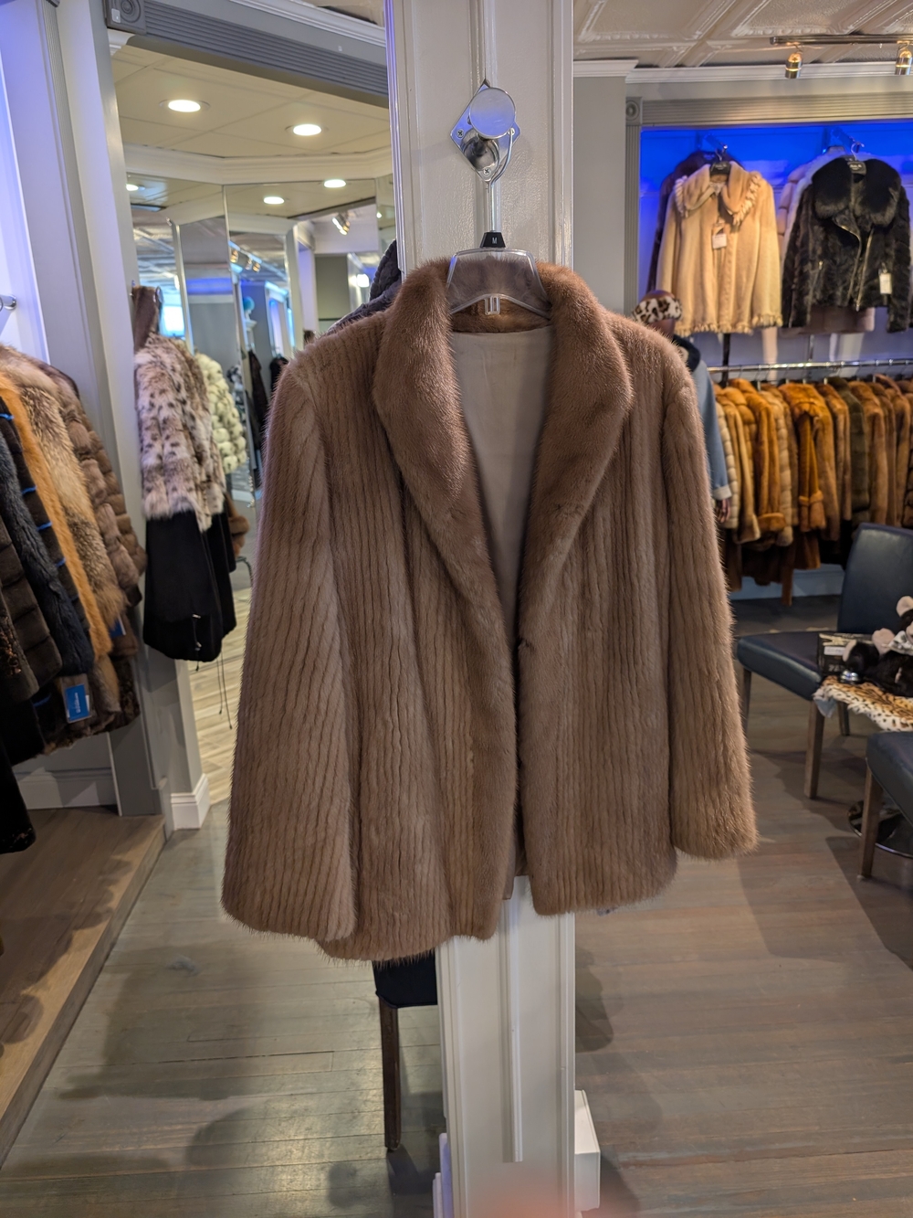 Luxurious Brown Mink Vintage Fur Coat - Premium Women's Jacket